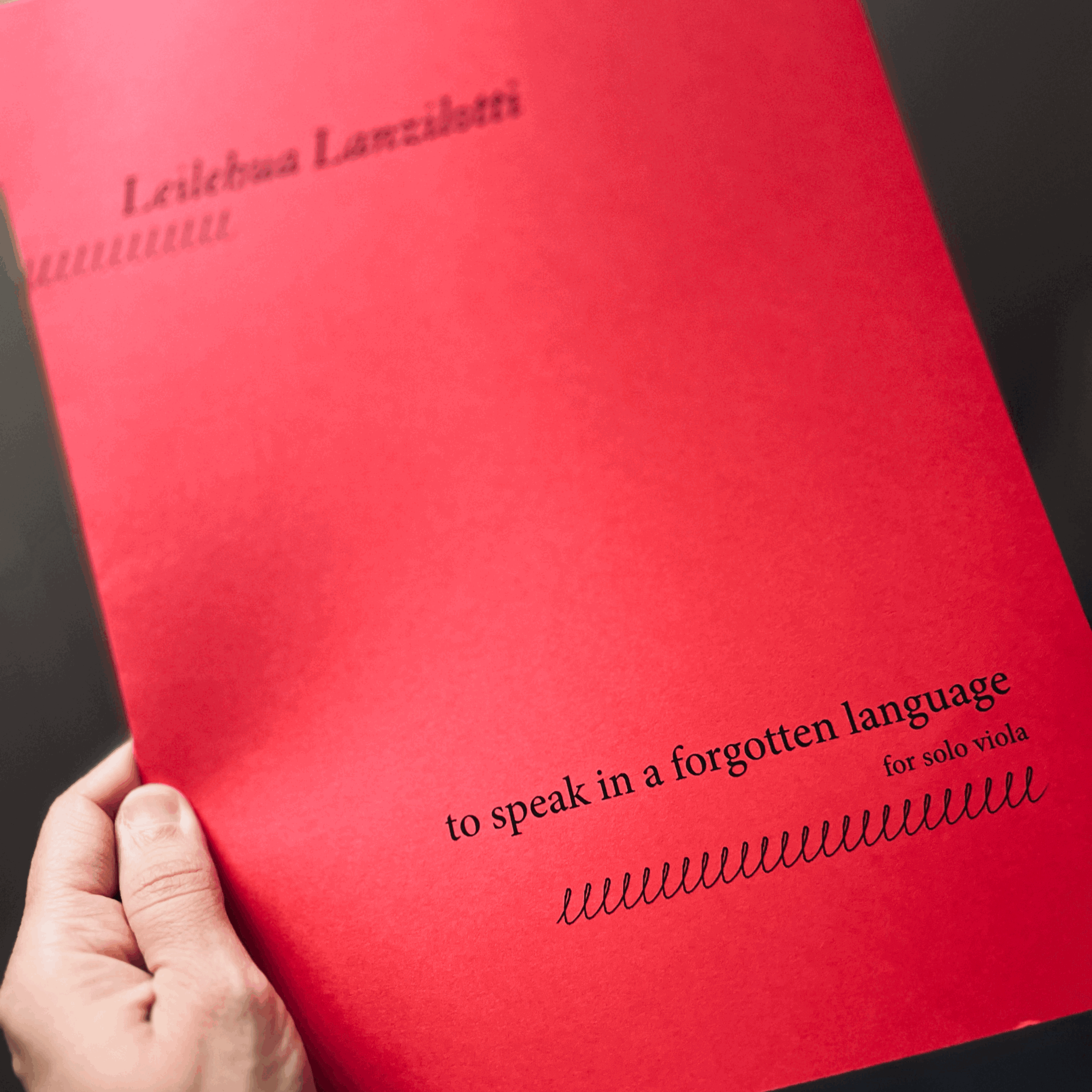 to speak in a forgotten language (for solo viola) — PRINT EDITION