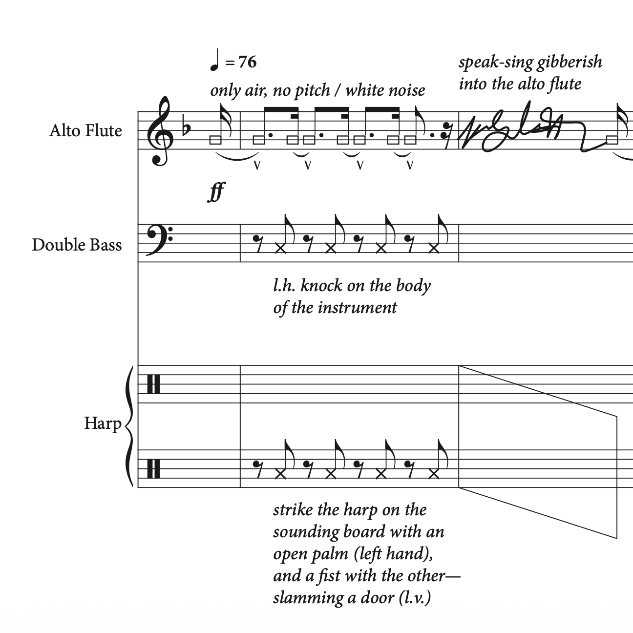 translating myself and others (alto flute, double bass, and harp) — DIGITAL