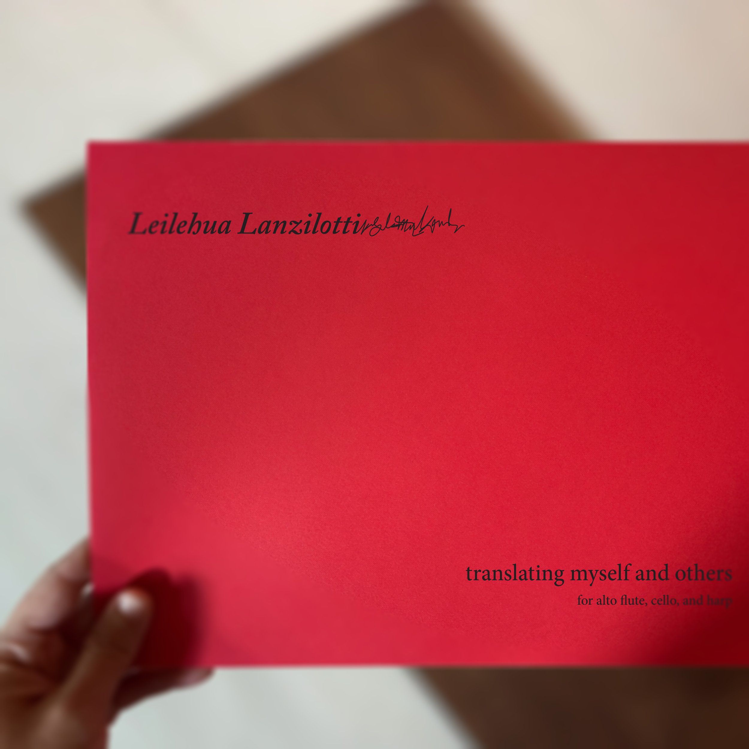 translating myself and others (alto flute, cello, and harp) — PRINT EDITION