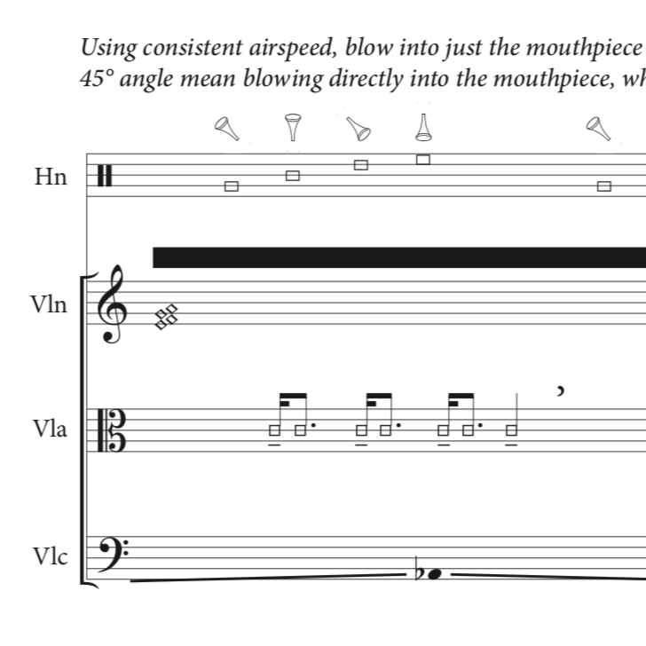 the space in which to see (French horn, violin, viola, and cello) — DIGITAL