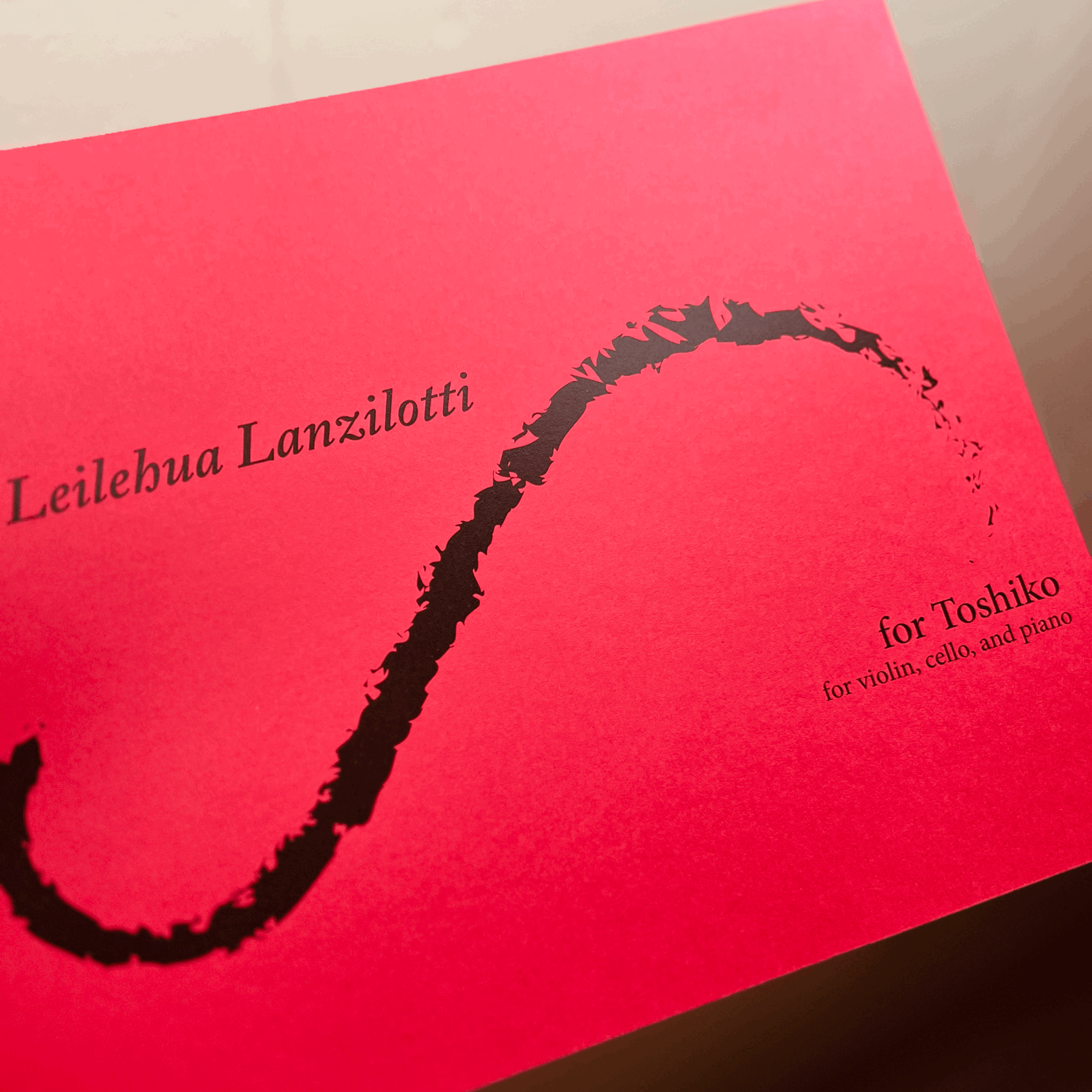 for Toshiko (for violin, cello, and piano) — PRINT EDITION