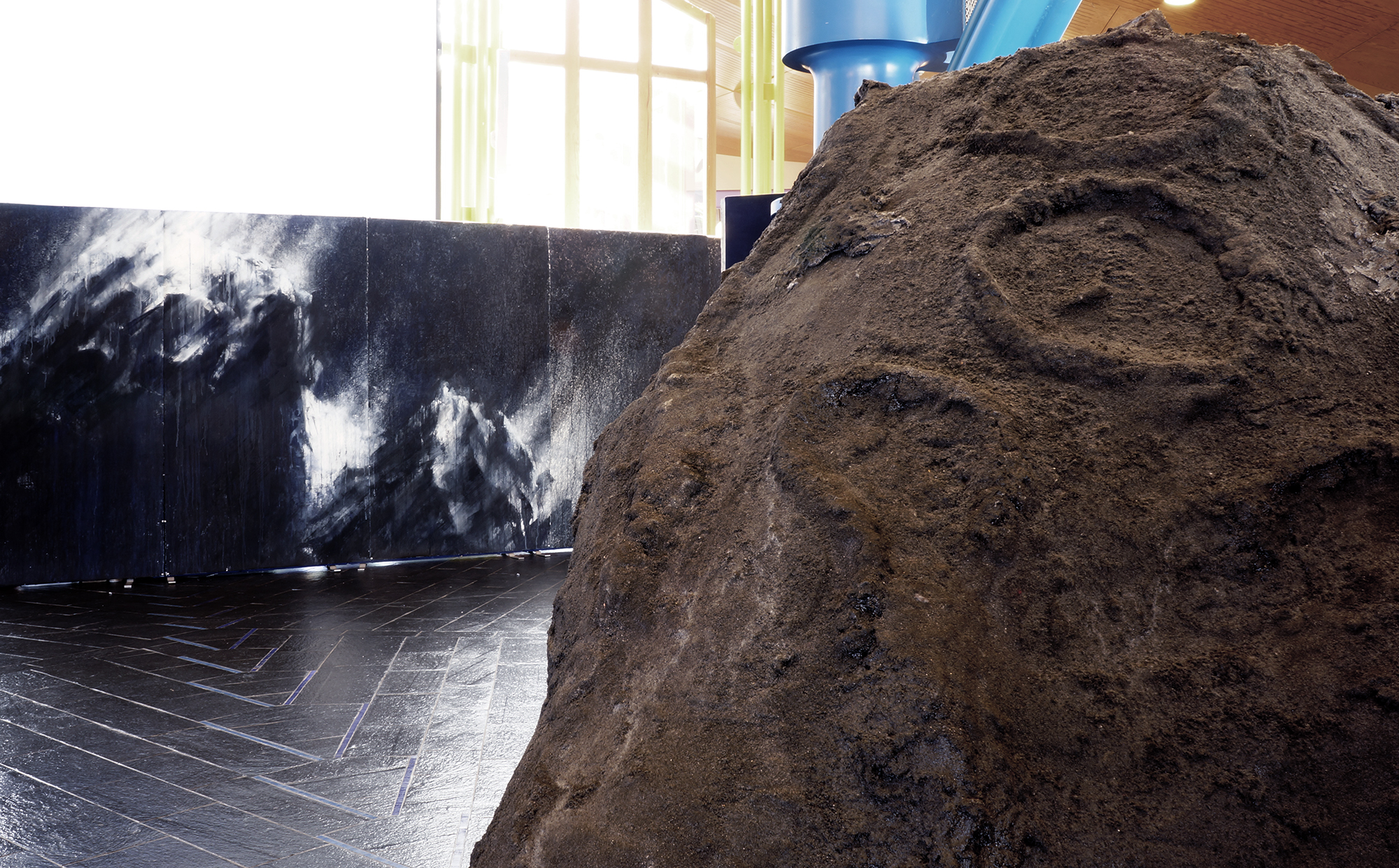 Comet 67P model and "67P" painting.
