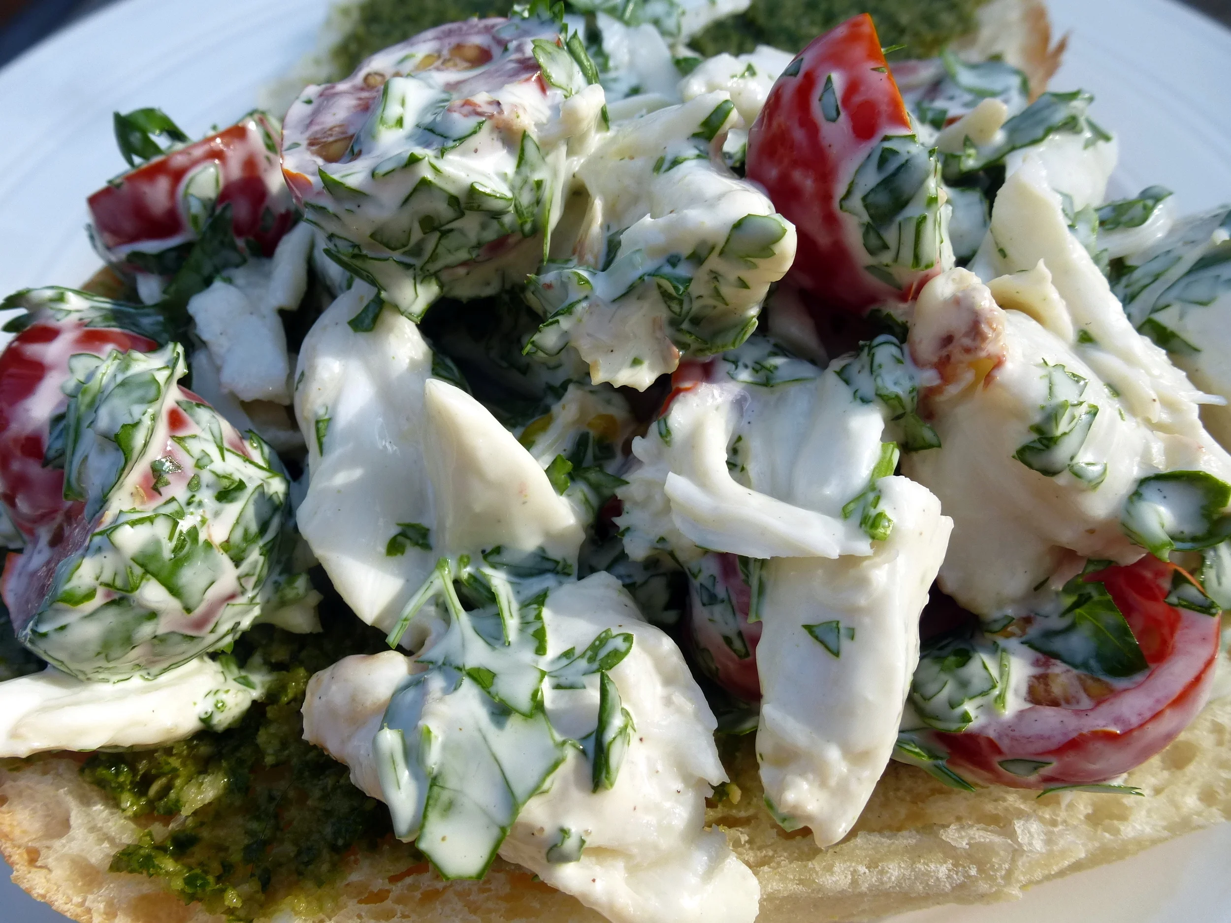 Crab, Tomato &amp; Herb Salad