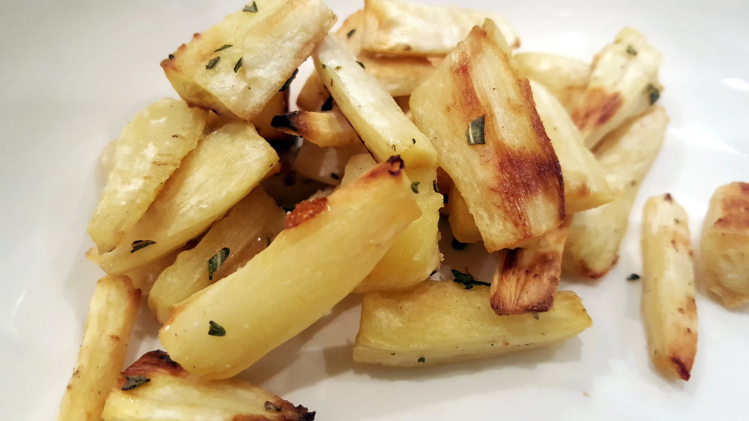 Roasted Parsnips with Garlic & Rosemary