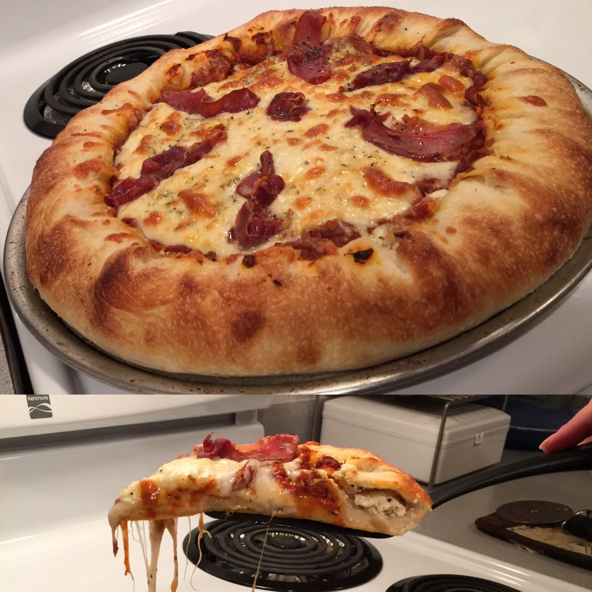 Lindsay's No Vampires pizza, the winnter of the Food Blogger Challenge for 2015. Photo courtesy of Girl In Love With Food.