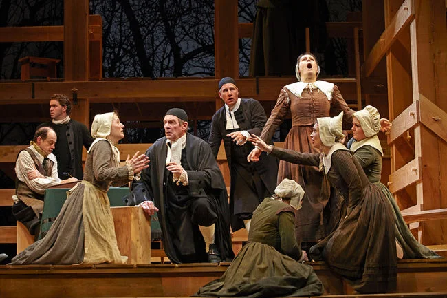 THE CAST OF 'THE CRUCIBLE' AT THEATRE CALGARY. PHOTO COURTESY OF TRUDIE LEE.