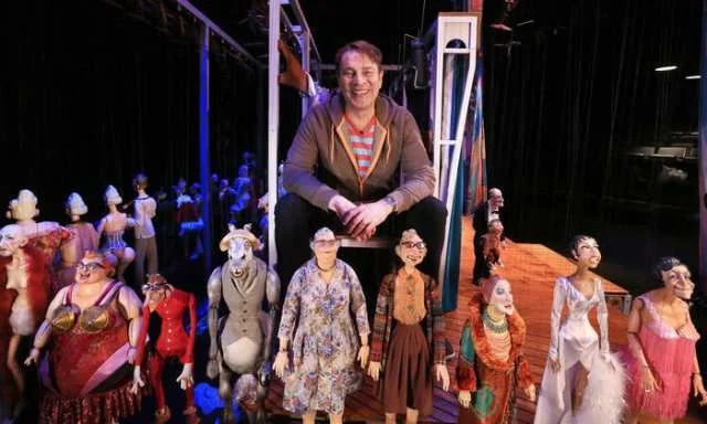 Ronnie Burkett and has cast of outrageous puppets. Photo credit: Gavin Young, Calgary Herald.