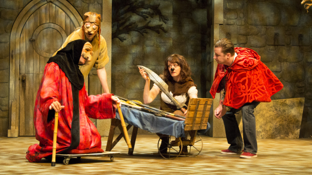 Cast members perform ALONGSIDE their special guest star (far right). Photo courtesy of Colleen De Neve (Calgary Herald).