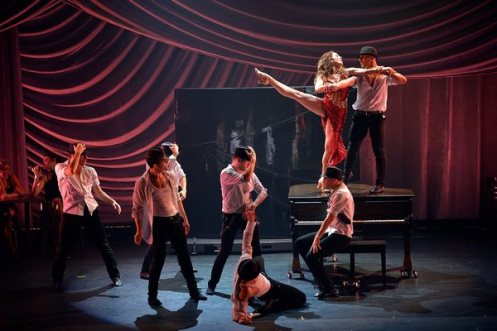Act one of Shaping Sound's production ends in spectacular style with a sexy, high-energy jazz piece set to Swing Swing Swing . Photo courtesy of Shaping Sound. 