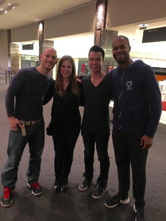 These fellas were such gents! Shaping Sound's Rory Freeman (far left) and Daniel Gaymon (far right) took the time to chat with Madeline and me. They were so down to earth and friendly! While much of the attention has been focused on the principal dancers, these two dancers are also truly superb. 