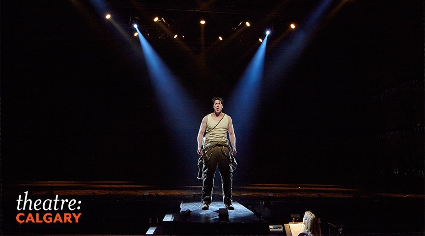 In the role of the Pilot, Brazier delivers a world-class performance. Here, he sings Water for the Heart . Photo courtesy of Trudie Lee. 