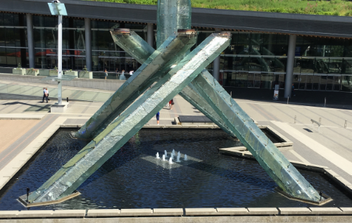 The 2010 Olympic Caldron.