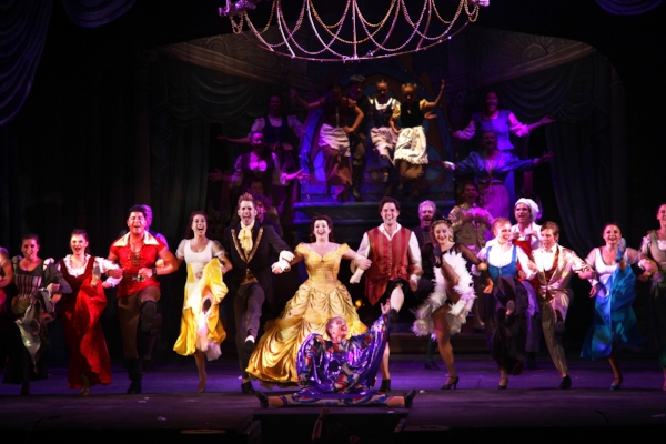 The brilliant cast led by Jaime Piercy as Belle (centre), kick their way in spectacular fashion to Shelley Stewart Hunt's marvelous choreography. Photo credit: Tim Matheson.