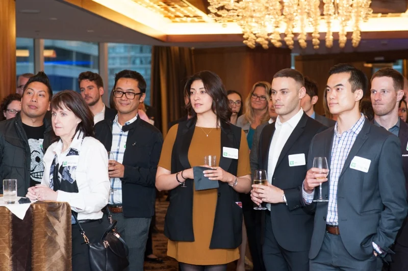 Event attendees gathered to network and listen to encouraging messages from presenters. Photo credit: Belle Ancell
