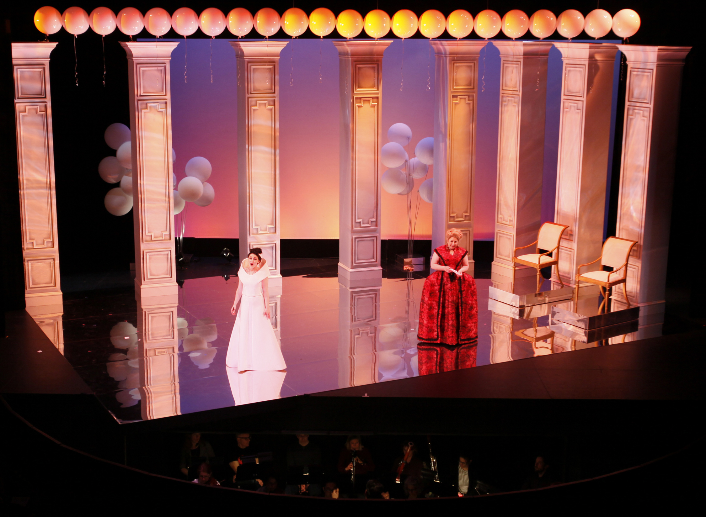 Susanna (Caitlin Wood) and Countess Almaviva (Leslie Ann Bradley). Photo credit: Tim Matheson