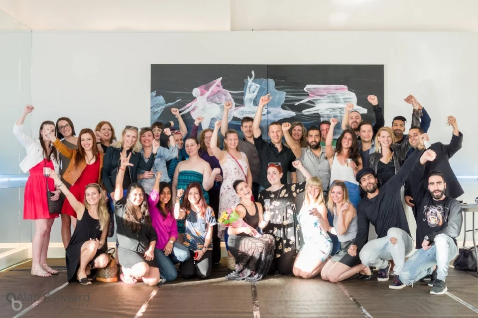Suzy with her Ballet Lounge family.