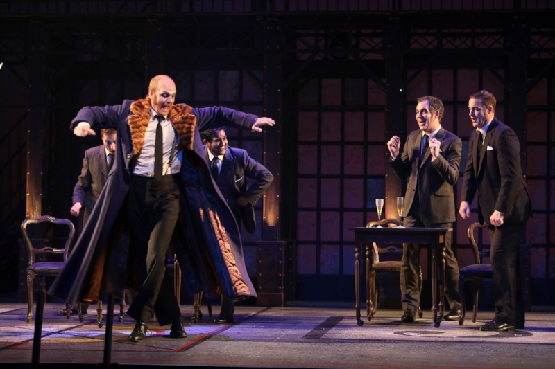 Geoffrey Sirett and the company of The Overcoat - A Musical Tailoring. Photo credit: Tim Matheson