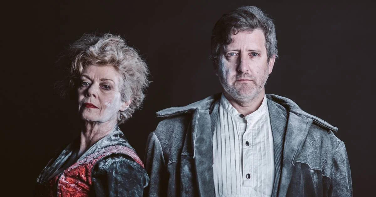 Colleen Winton as Mrs Lovett and Warren Kimmel as Sweeney Todd.