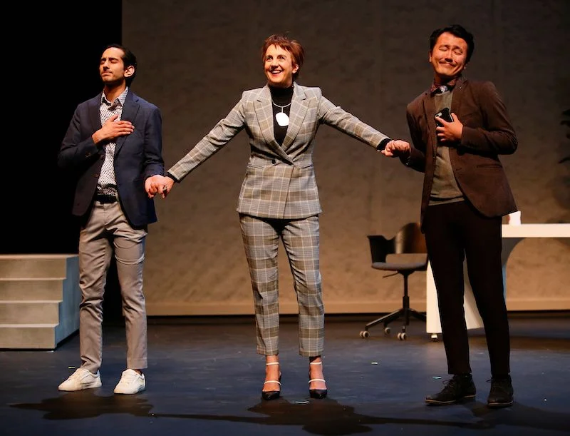 From left to right: Chirag Naik, Lois Anderson, and Derek Chan. Photo credit: Tim Matheson