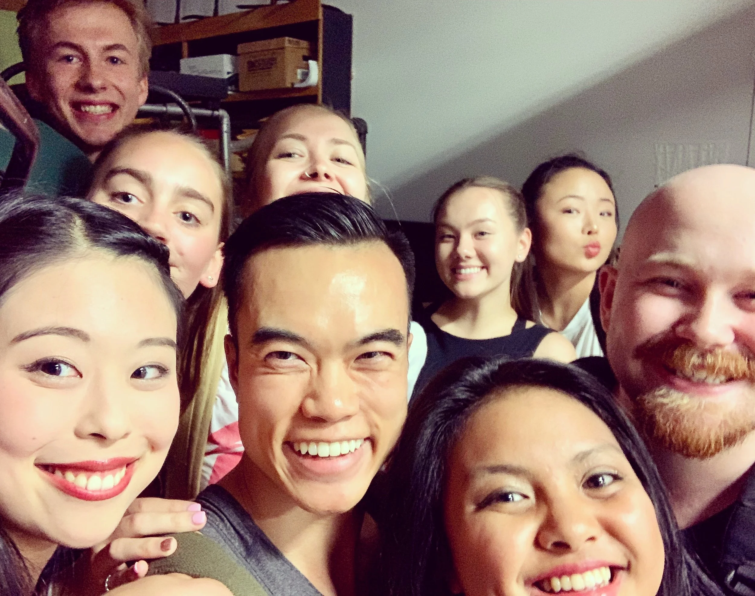 A fun selfie before our final run thru in the rehearsal hall.