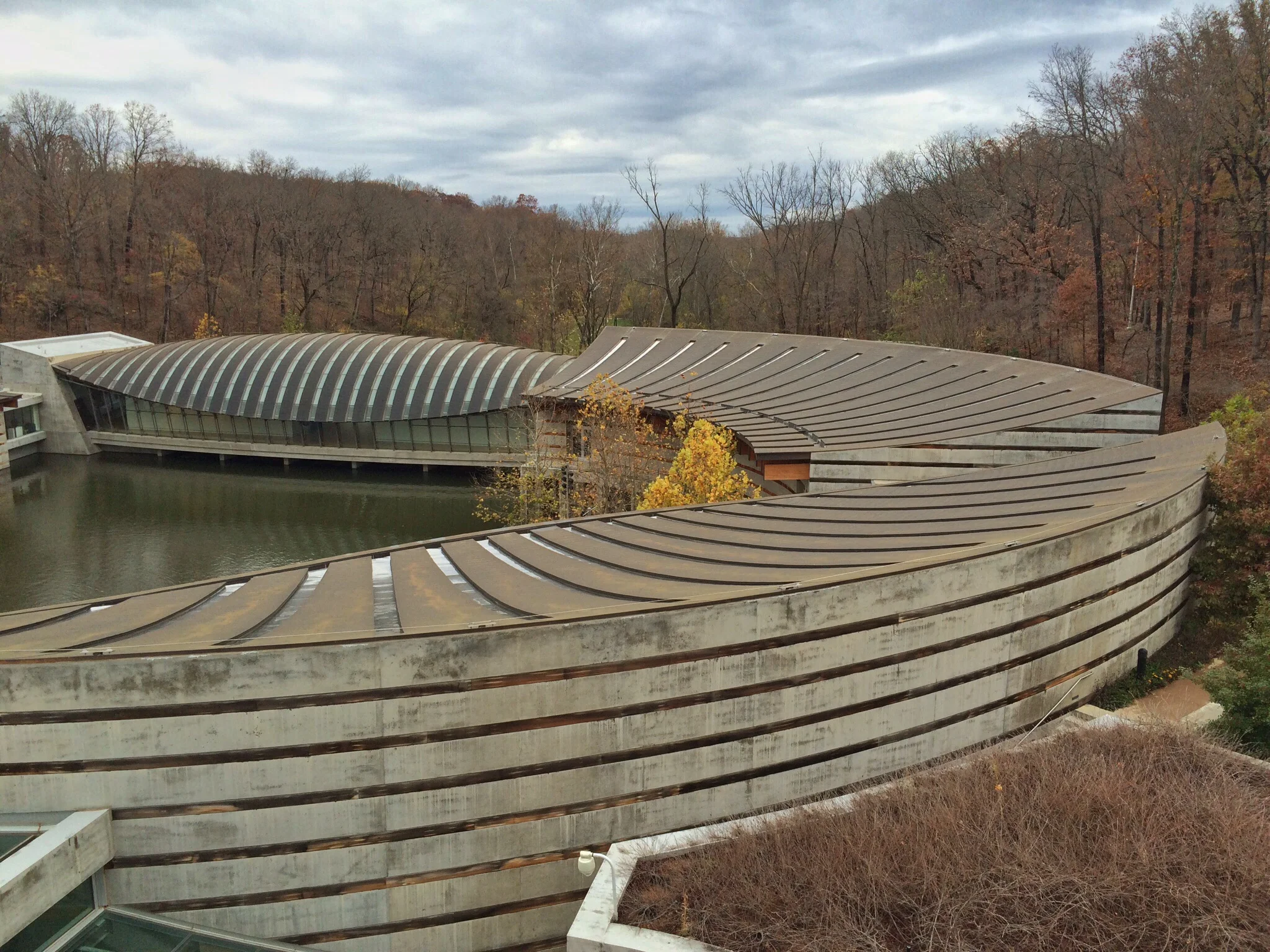 The Moshe Safdie designed Crystal Bridges Museum of American Art.