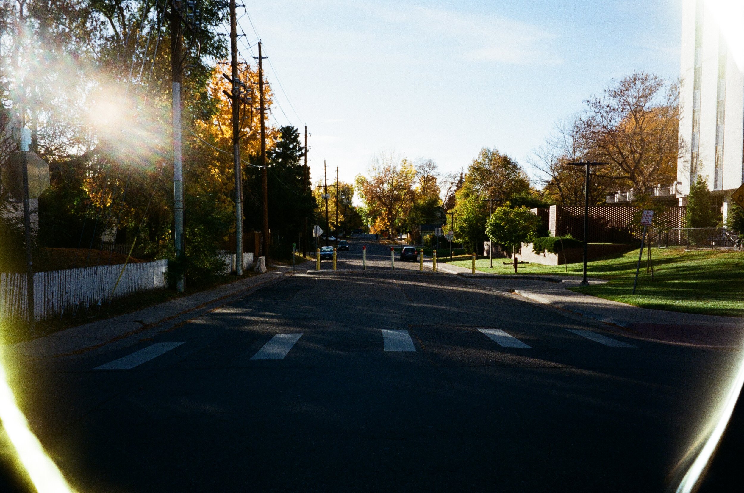 The light-leaks that showed up on almost every photo from that roll, along with some flaring.