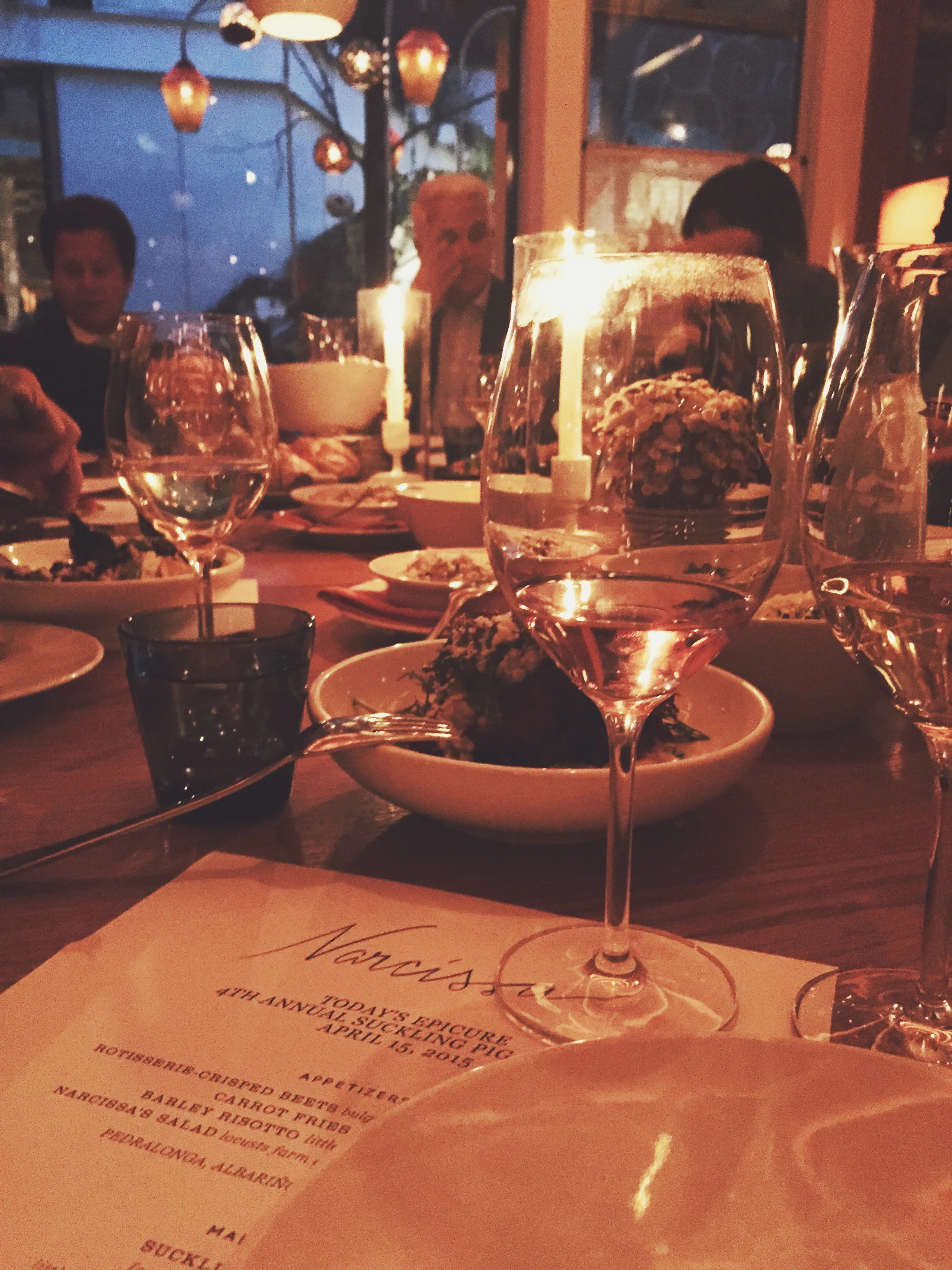 4th annual suckling pig dinner at Narcissa