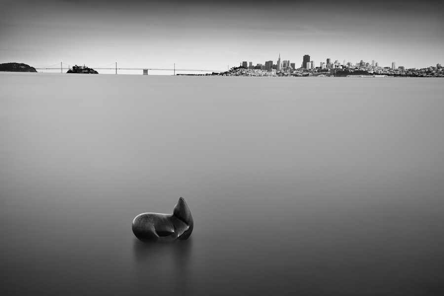 watching the city on a tethered floatation device