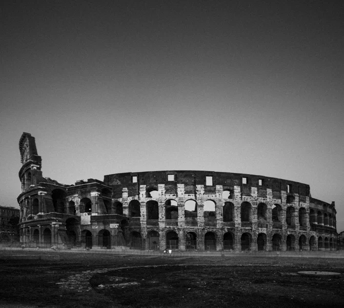 two visitors at coloseum