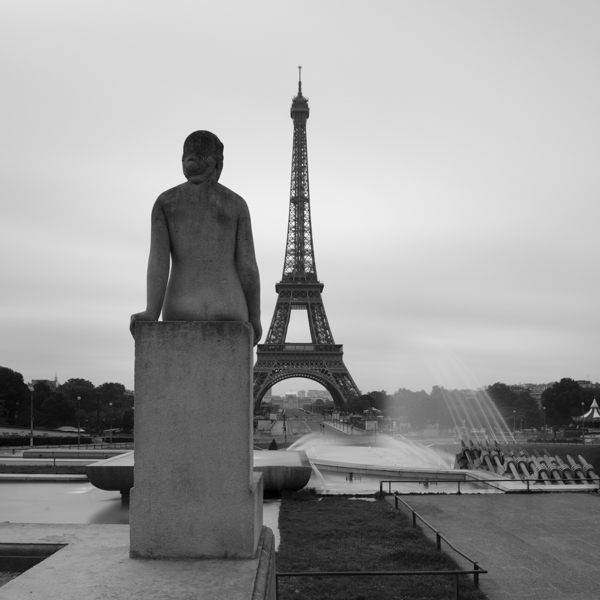 eiffel and woman