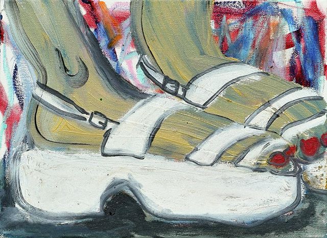 &ldquo;Pedicure&rdquo; Oil on Canvas. 10&rdquo;x6&rdquo; .
.
.
#art #pdxart #pnwartist #oilpainting #abstractexpressionist #pseudoexpressionist #figurative #crowds #conglomerate #artandaboutpdx