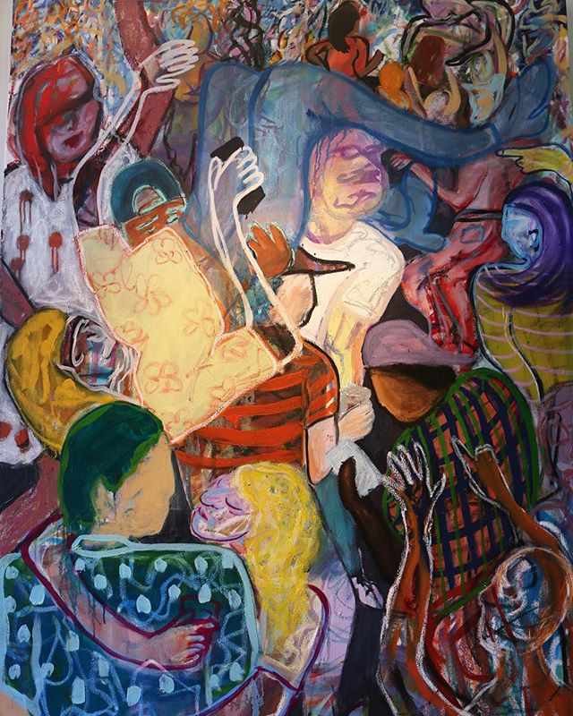 &ldquo;Meet us After&rdquo; Oil and Spray Paint on Canvas. 48&rdquo;x72&rdquo;
.
.
#art #pdxart #pnwartist #oilpainting #abstractexpressionist #pseudoexpressionist #figurative #crowds #conglomerate #artandaboutpdx