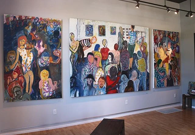 Install shot! ✨
.
.
#art #pdxart #pnwartist #oilpainting #abstractexpressionist #pseudoexpressionist #figurative #crowds #conglomerate #artandaboutpdx