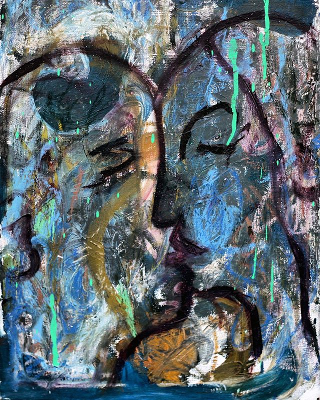 Secret Kiss
Oil &amp; Acrylic on Canvas
10&rdquo;x24&quot;

#pdxart #comtemporaryart #painting #oilpainting #abstractart #artlife #artoftheday #onlineart #acrylics #acrylicpainting #spraypaint #visualart #localart #art #myart #expressionist #figurati