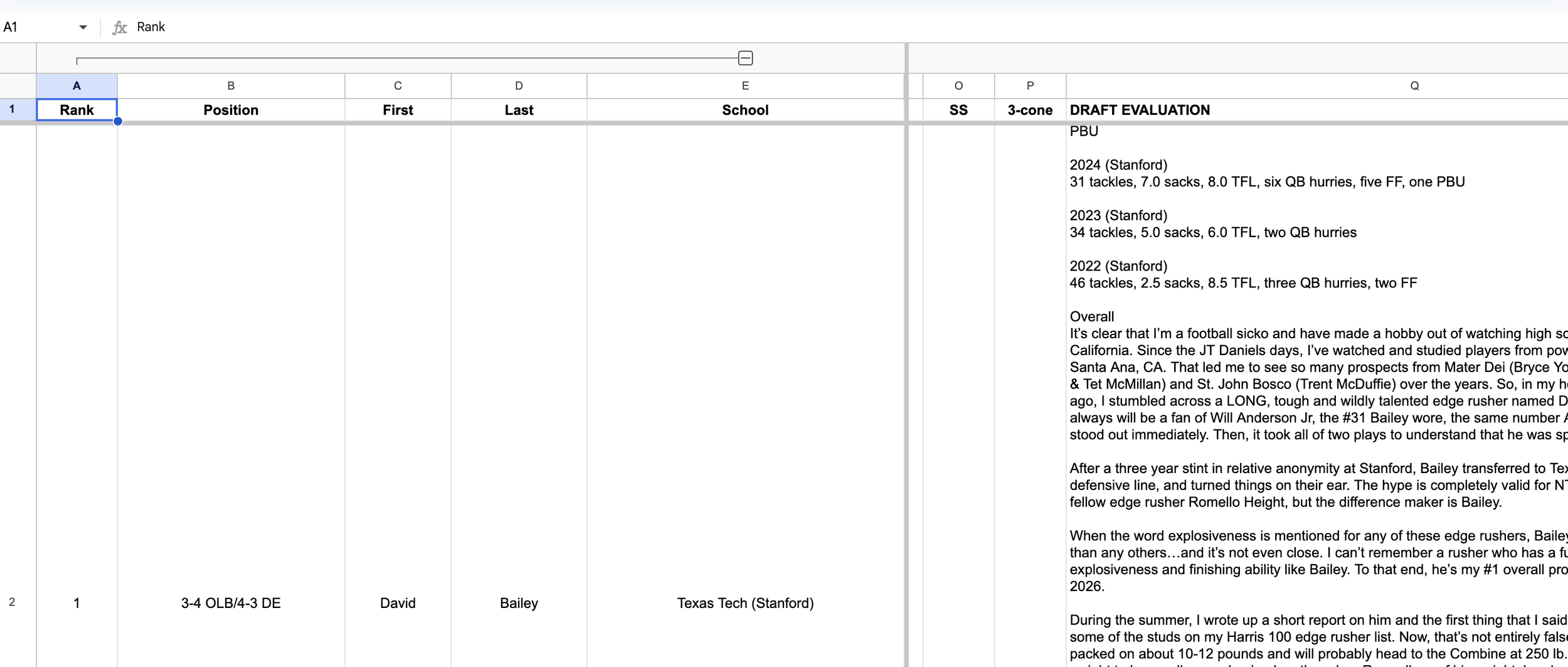 2026 NFL Draft Database