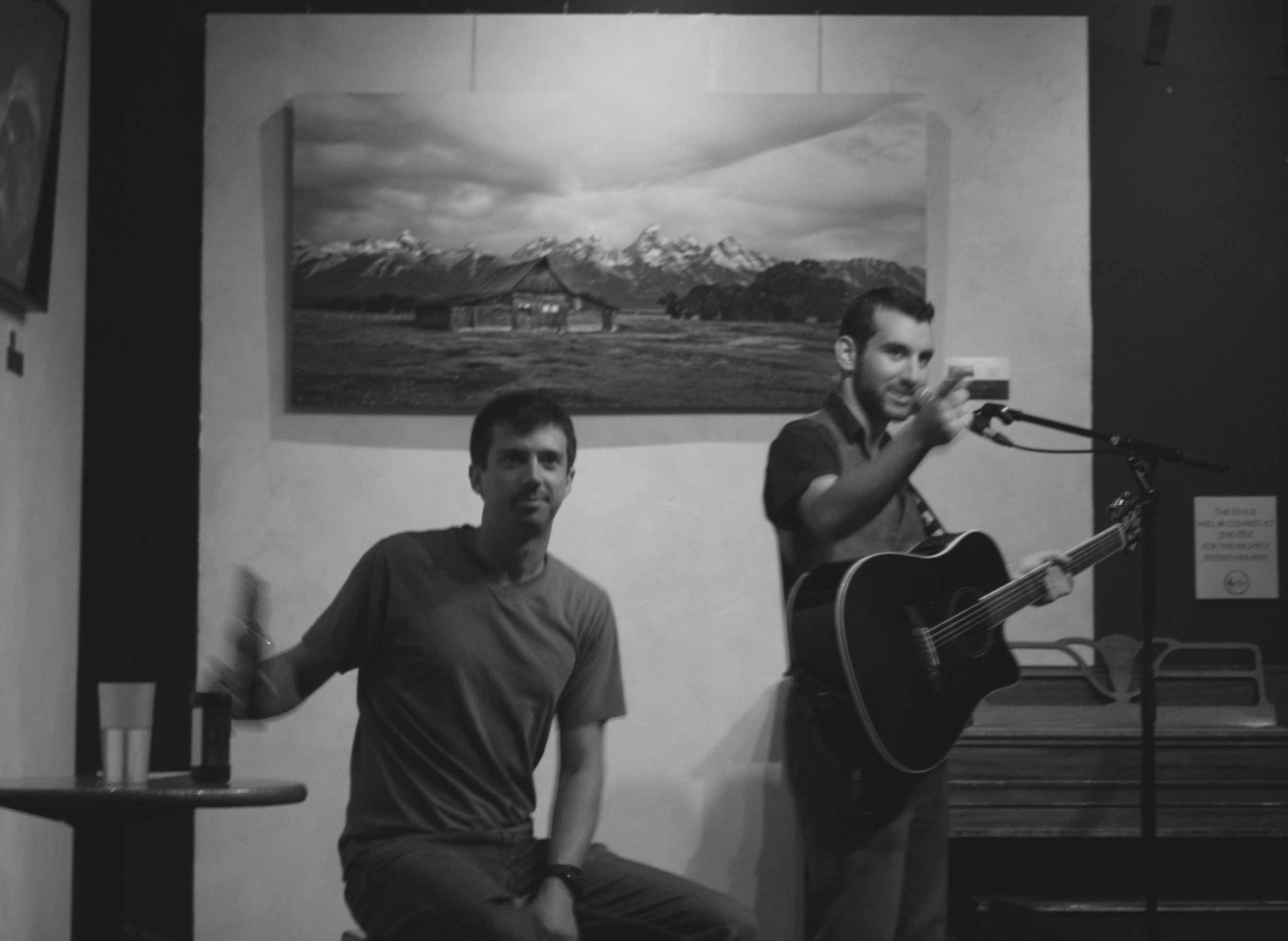 Kyle & Sam Sherman at a recent Laughing Goat performance. Photo Credit: Hannah Oreskovich