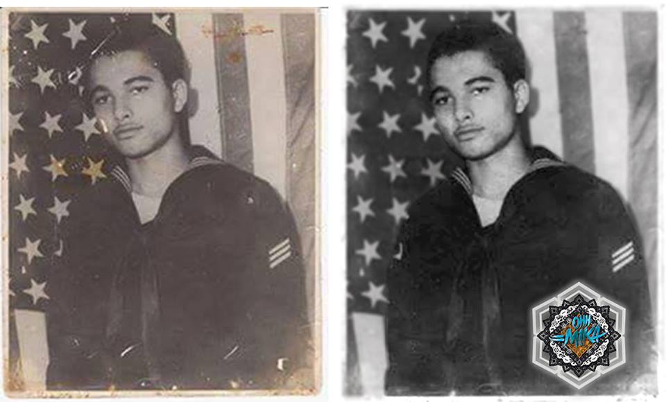 An old photo digitally restored by Boulder artist Michael Maloney.