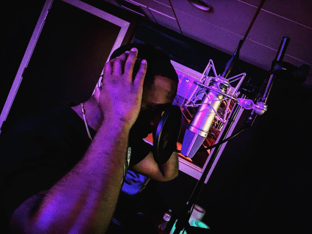 Kimeray Wells in a session at KMG in Studio C.