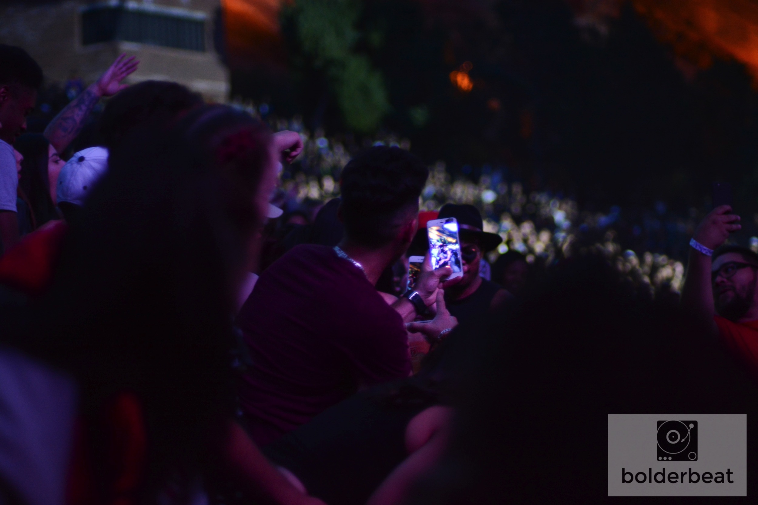 Paak in the crowd at Red Rocks.