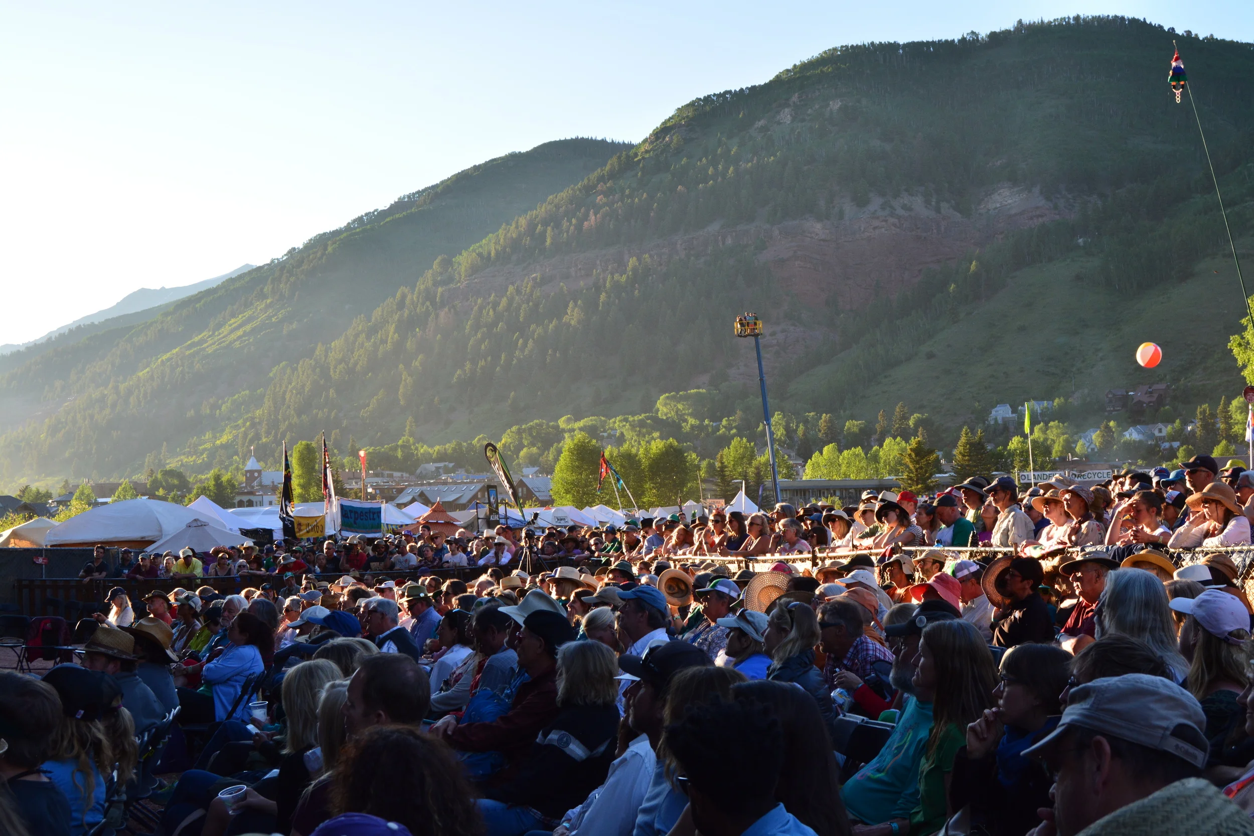 Sunset at Telluride Bluegrass Festival 2016.