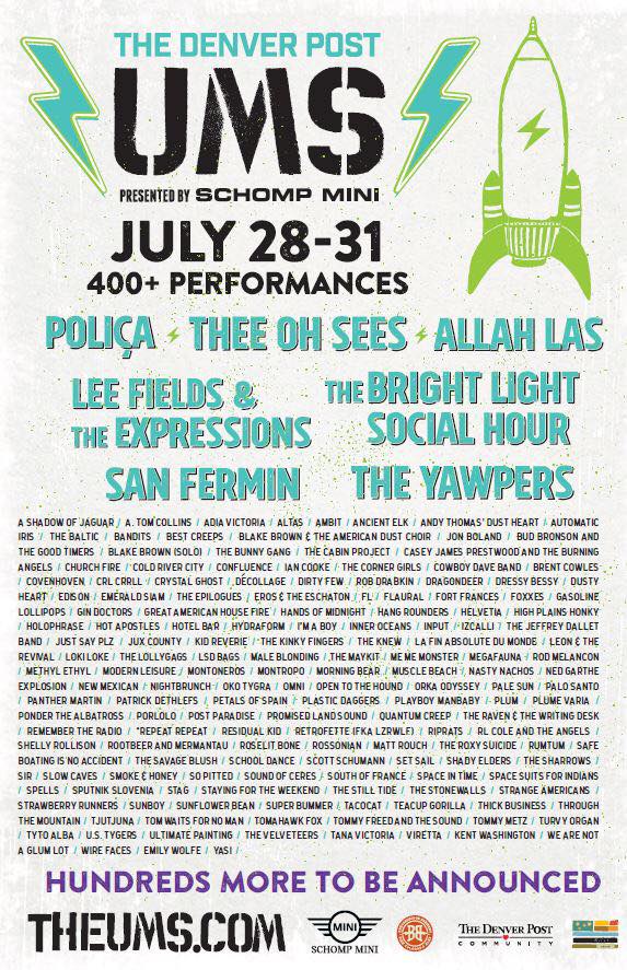 Some of 2016's UMS lineup.