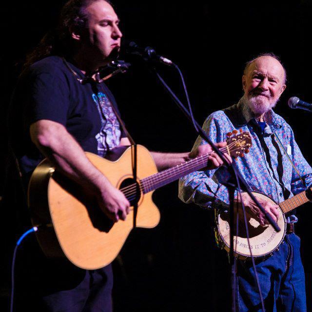 Silent Bear and the late Pete Seeger. Photo Credit: Skyhook Entertainment