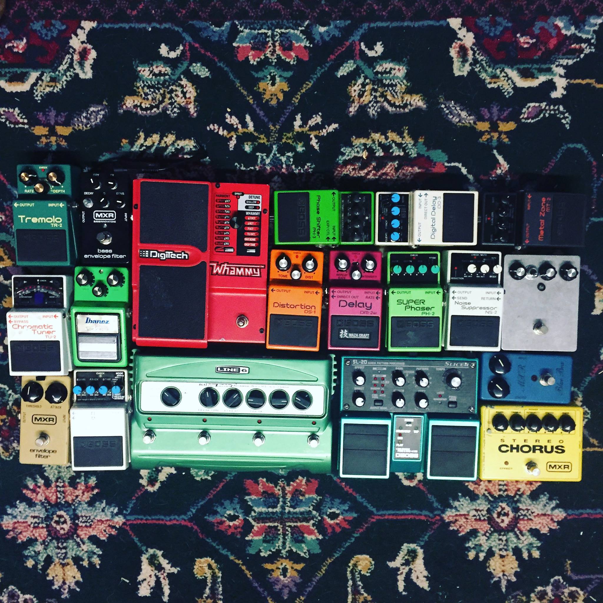 Some of CC's pedal collection.