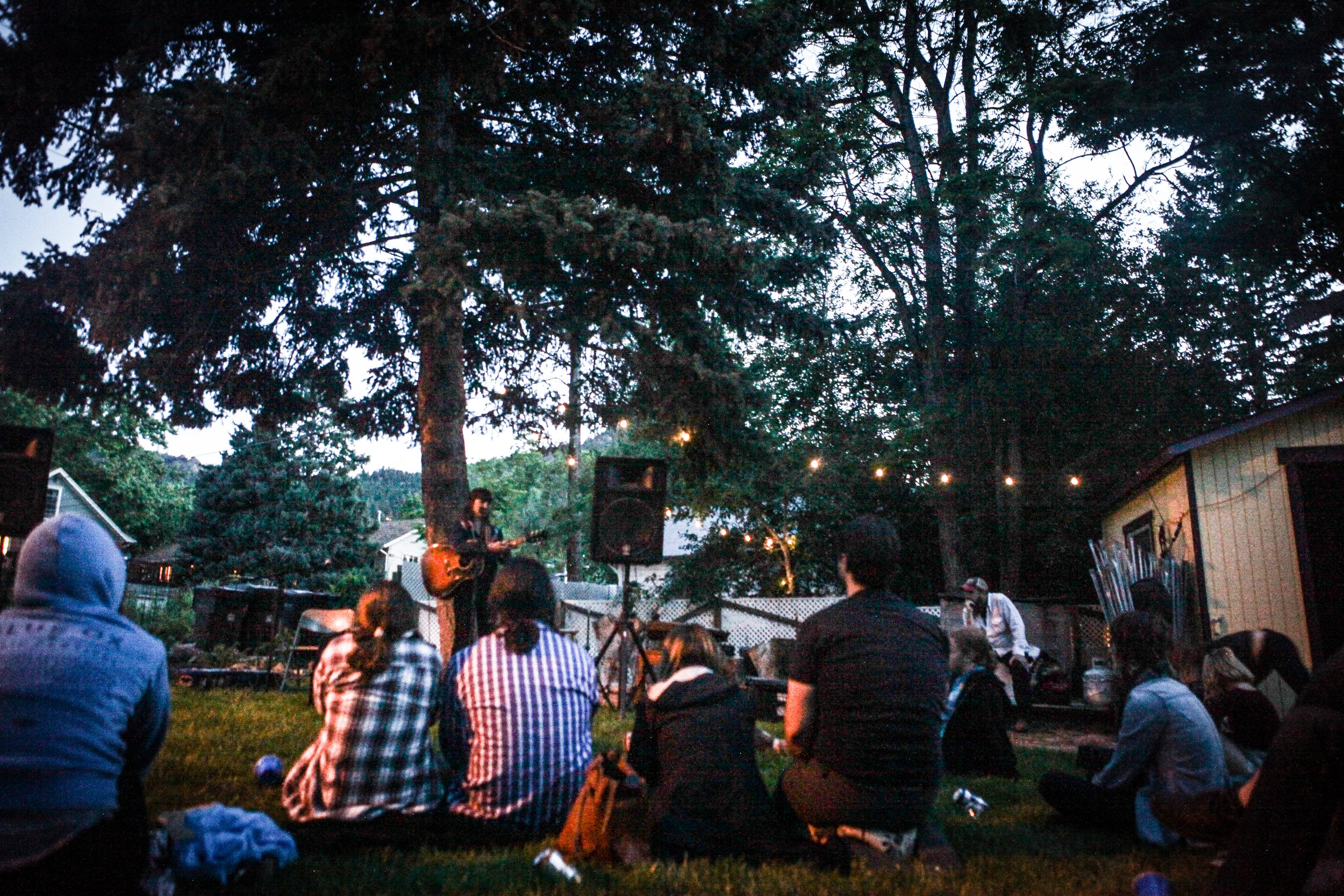 Dusk at the Masala Co-Op Show.