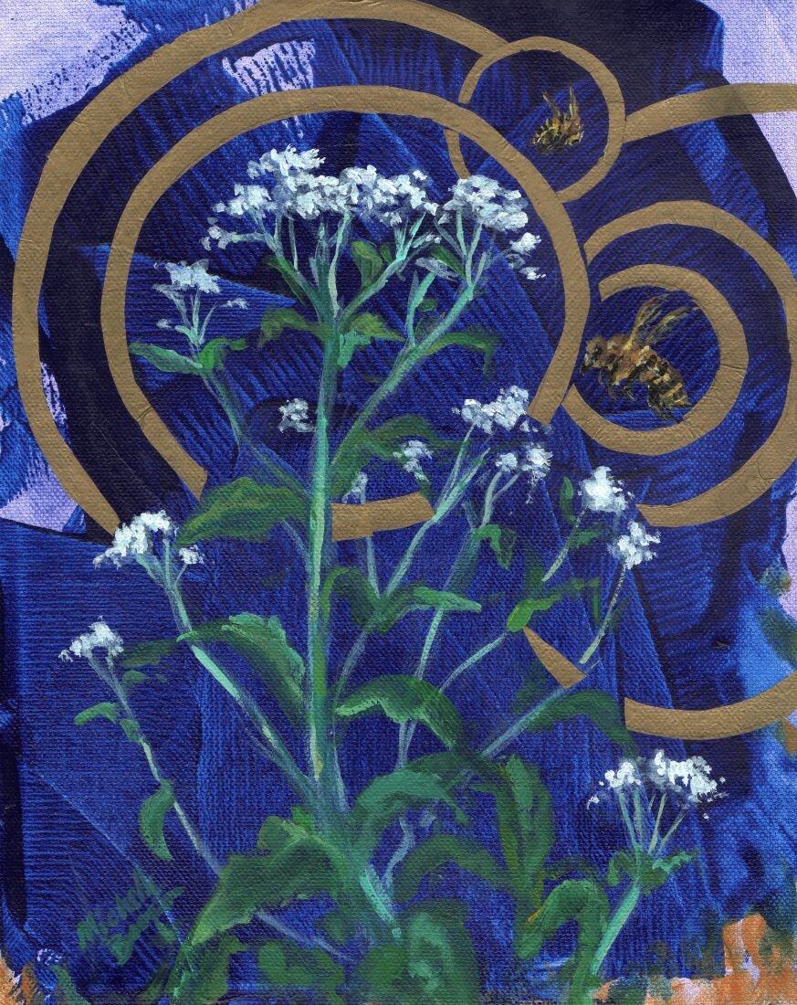 Bee and Boneset - Original Painting