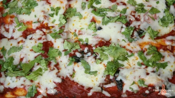 Beef and summer corn enchiladas with kale and Monterey jack cheese. This was AMAZING!!!!! And I like that this was not a jar of enchilada sauce. Wish the tortillas had been whole grain.