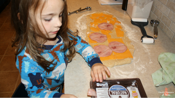 My kitchen helper! (yep, she is wearing pajamas! That's how we roll.)