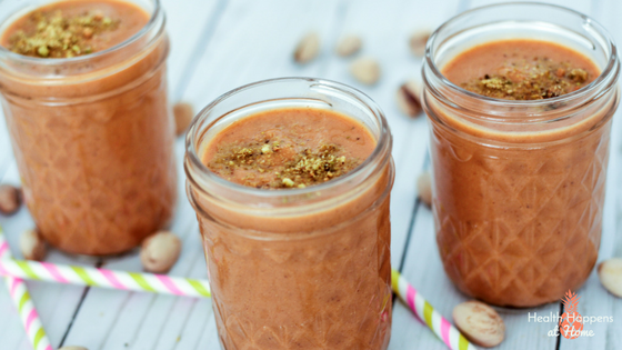 Pistachio Green Tea Smoothie. Read now or pin for later - Health Happens at Home #sponsored