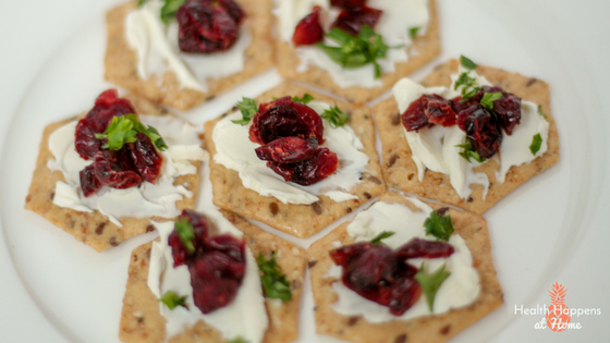 Cranberry and Cream Cheese Cracker Recipe. Delicious, quick snack. Read now or pin for later. - Health Happens at Home