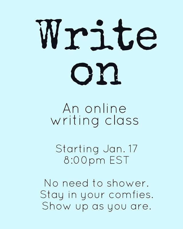 We show up as we are and get messy on the page. You connect in from the comfort of your home. It is community like no other. And no you do not need to be a writer. Just a little curious. π